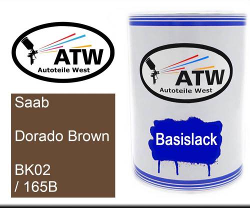 Saab, Dorado Brown, BK02 / 165B: 500ml Lackdose, von ATW Autoteile West.